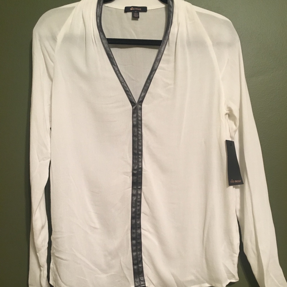 Ella Moss white shirt NWT